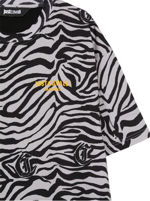 T-shirt uomo con stampa animalier JUST CAVALLI | 80OAHE13CJ118899